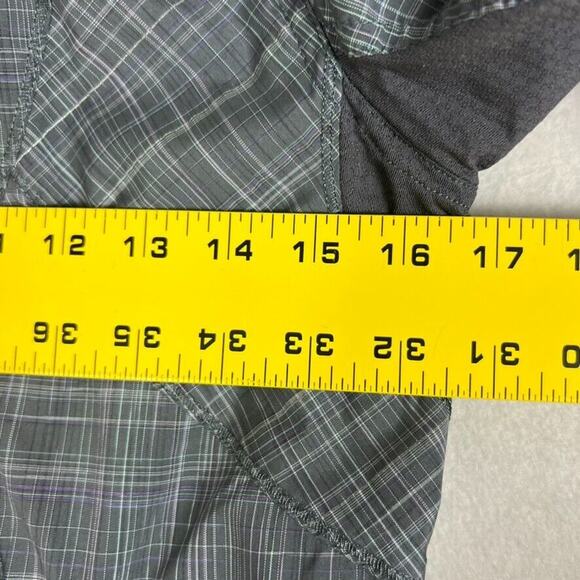 Lululemon Jacket Womens 4 33" Run Hustle Gray Plaid Hood Reflective Thumb Hole - Picture 4 of 10